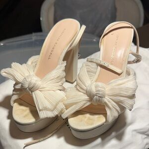 Loeffler Randall Cream Knotted Heels